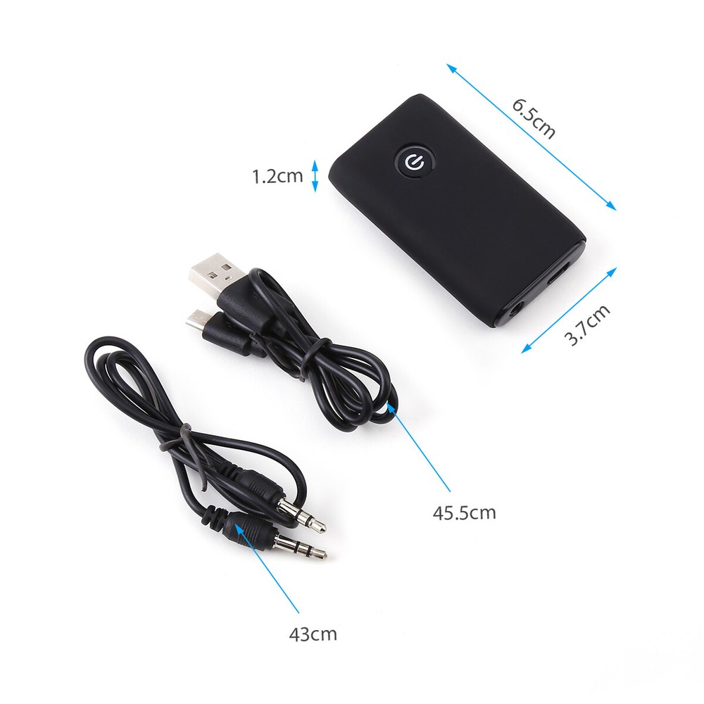 Bluetooth 5.0 Transmitter and Receiver 2-in-1 Wireless Audio Aux 3.5mm Adapter