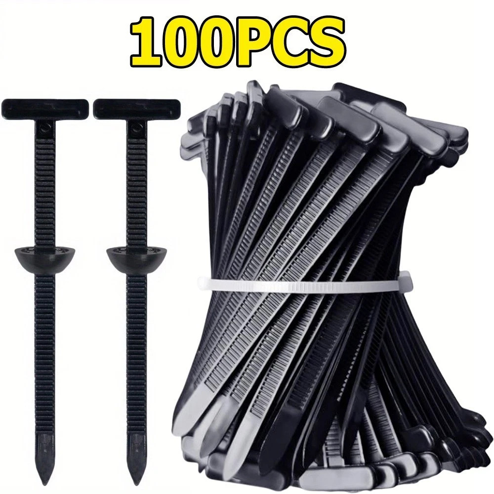 100PCS Nylon Universal Cable Tie Buckle Heavy Duty Self-Locking Zip Holder