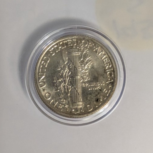 1938 Mercury Silver Dime San Francisco Full Band. Excellent Condition!