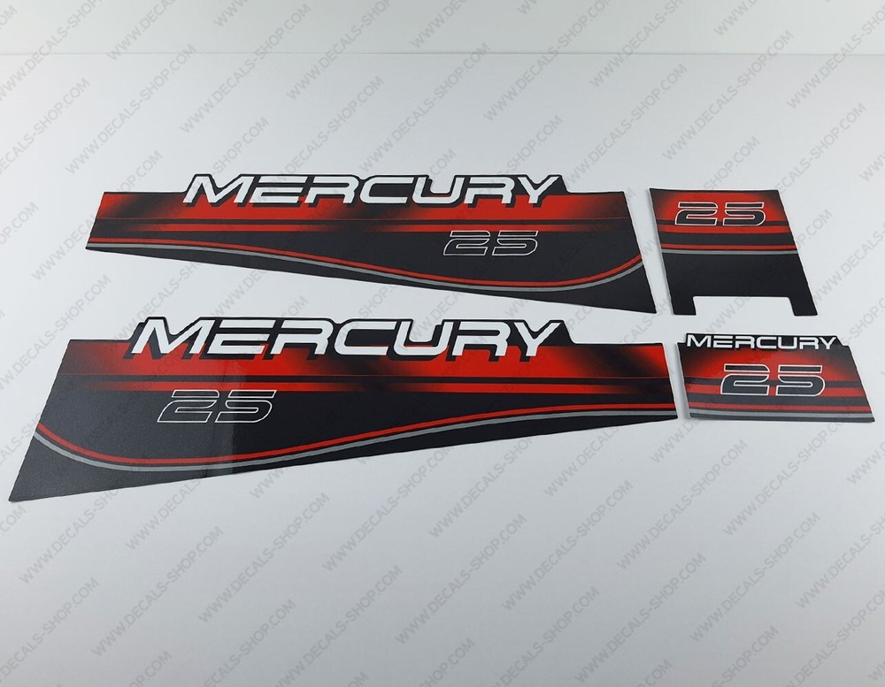 Mercury 25 hp Two Stroke 1996-1998 outboard engine decals sticker