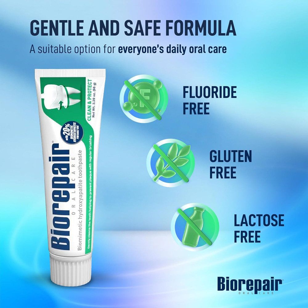 Clean & Protect - 20% Hydroxyapatite Toothpaste for Daily Use, Fluoride Free ...