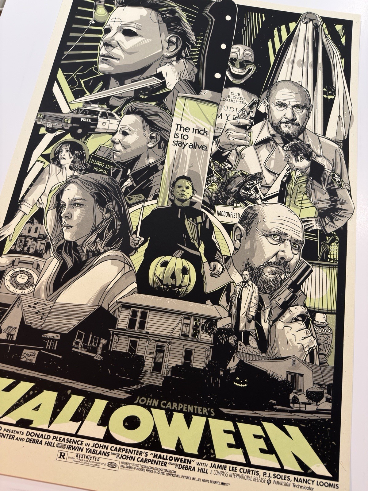 Tyler Stout Halloween Variant Movie Poster Print Glow In The Dark Mondo Artist