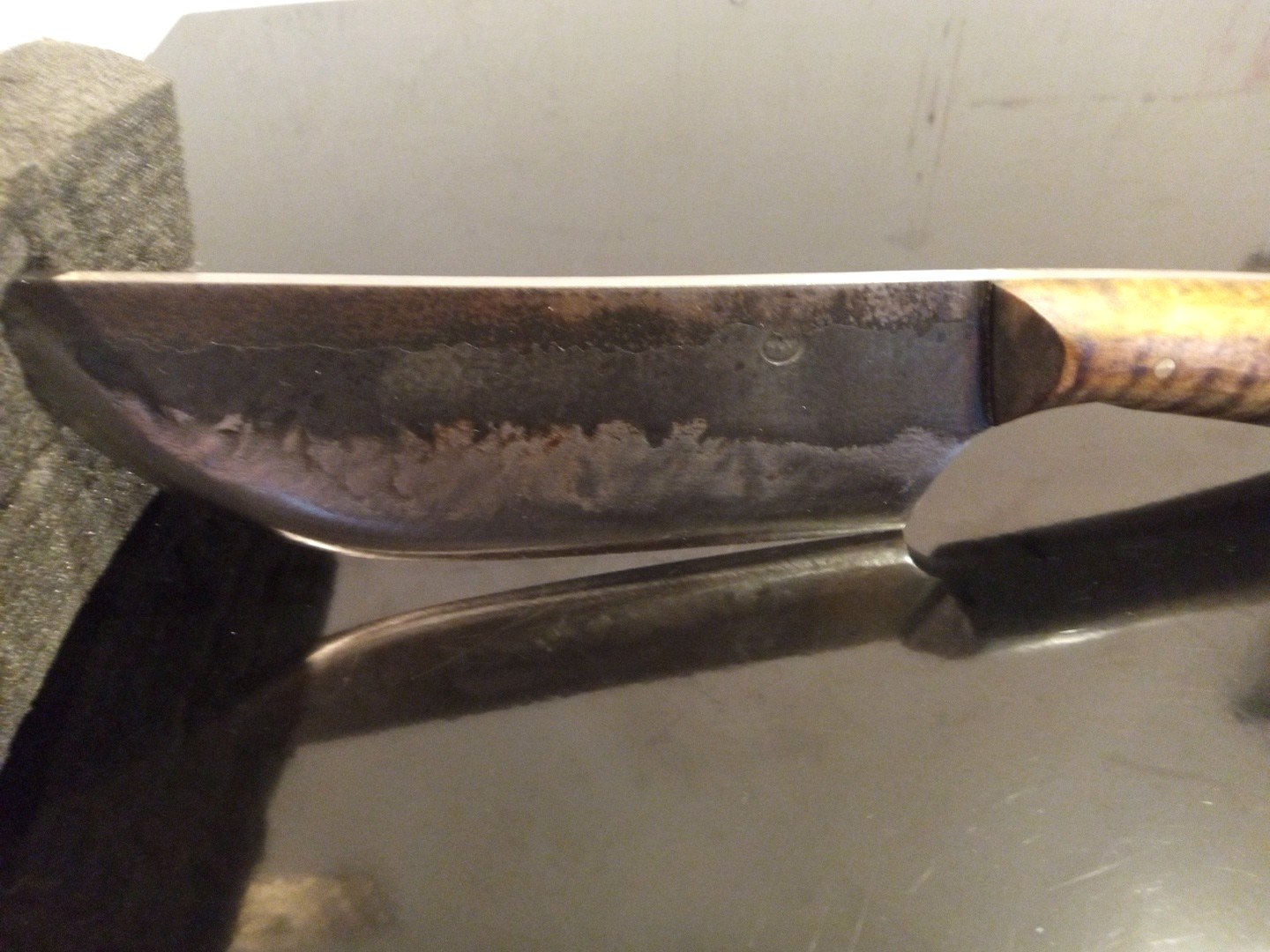 Vintage Custom-HandMade JEFF WHITE 11'' Primitive Camp Knife. Thick & Heavy Duty