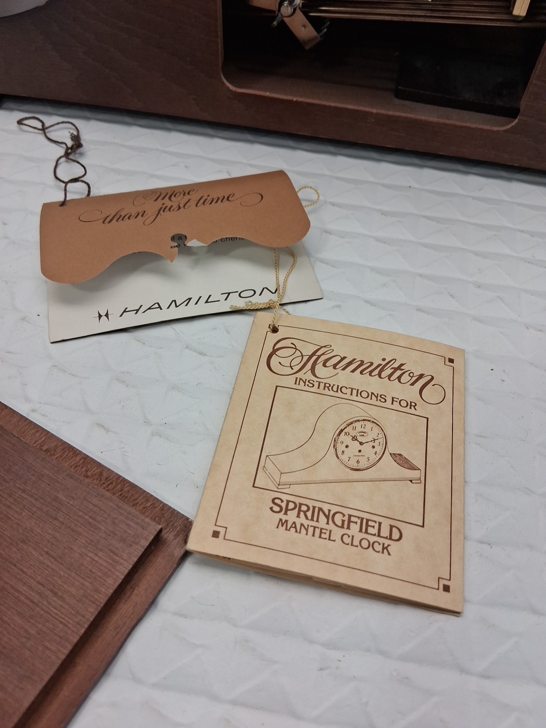 Vintage Hamilton Greenfield Manor Mantle Clock Made In Germany Working Beautiful