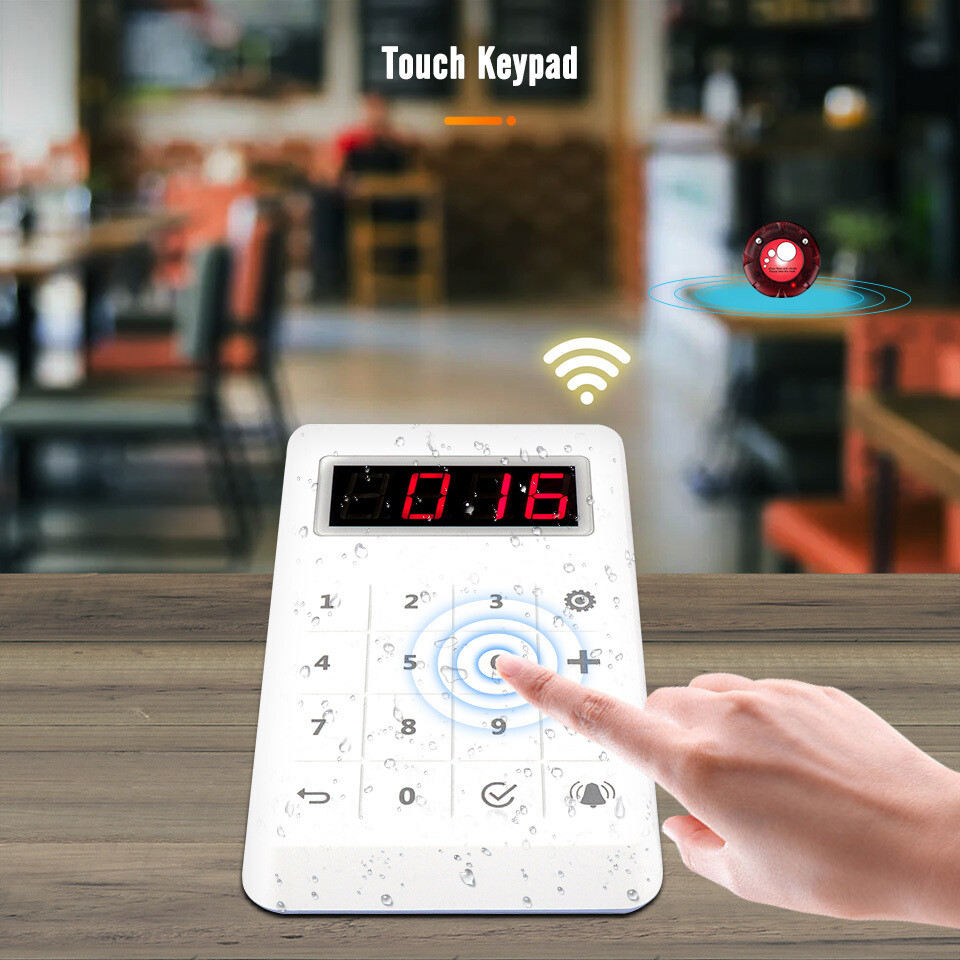 TD158 Restaurant Wireless Paging Queuing Calling System 30 Coasters Pagers Hotel
