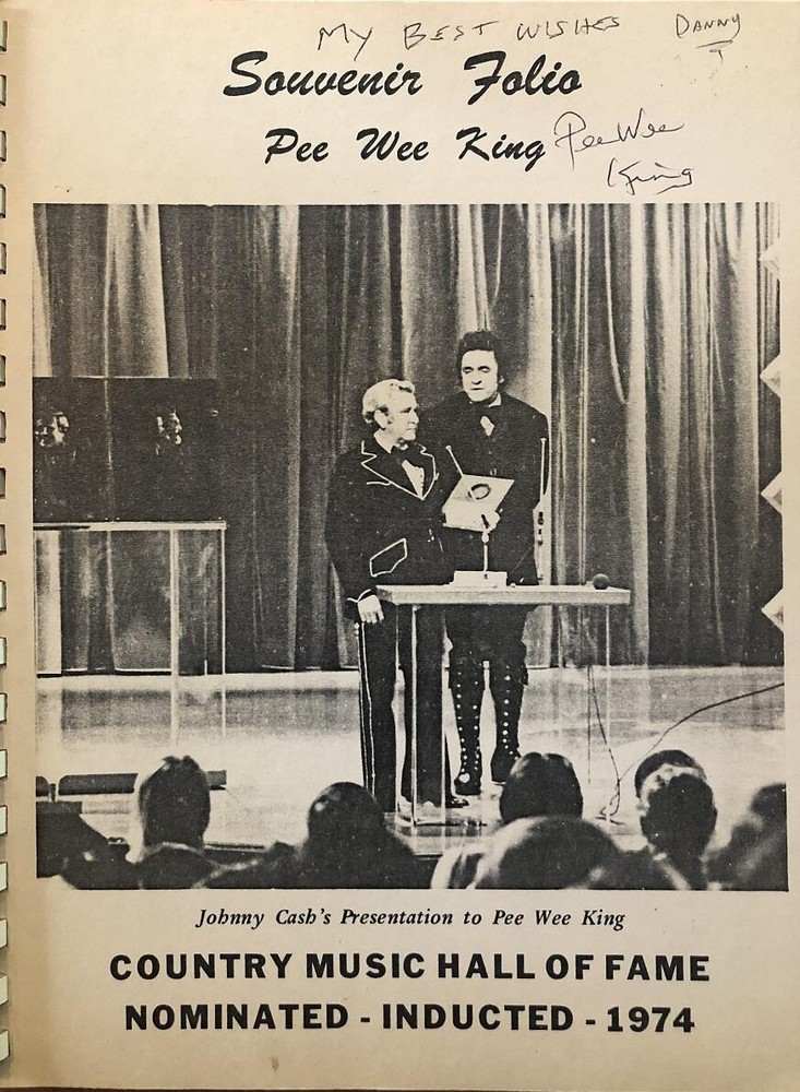 Pee Wee King- 8.5X11 Full Signed Vintage Souvenir Program