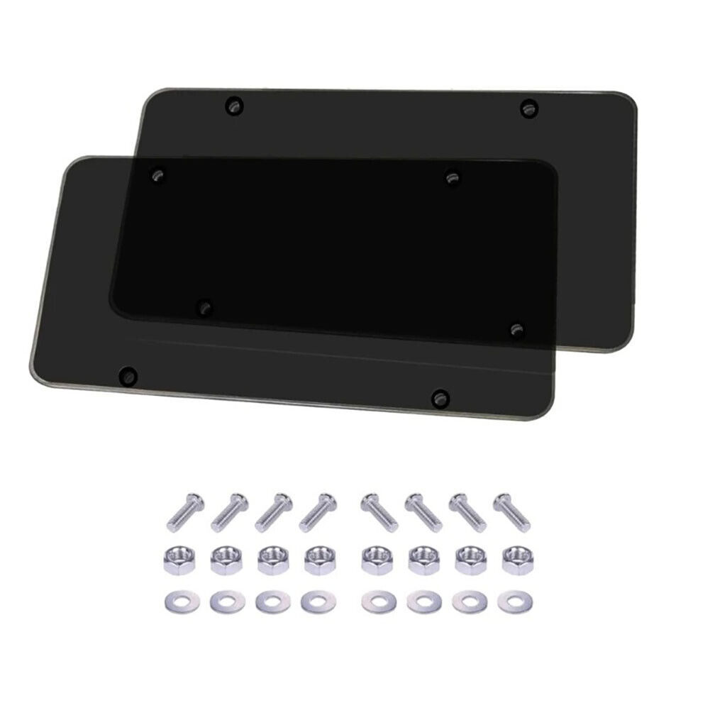 2pcs Shatterproof Licence Plate Frame Cover Universal Licence Plate Protector