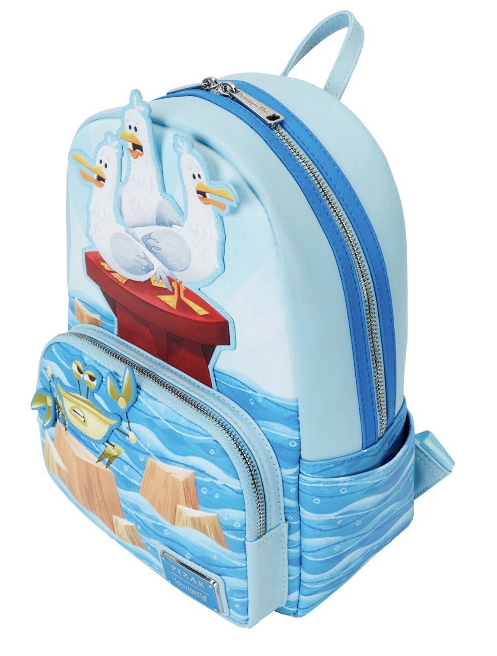 LOUNGEFLY DISNEY PARKS PIXAR FINDING NEMO SEAGULLS MINE, MINE, MINE BACKPACK NWT