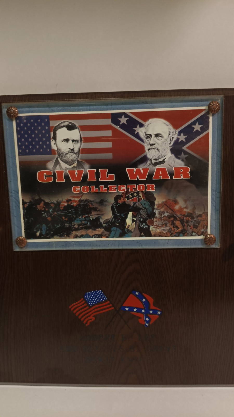 Bowie Knives Robert E Lee And Ulysses S Grant Civil War Wooden Plaque 17" x 12 "