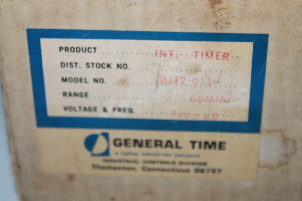General Time BJ12-011 60 minute Timer 120v