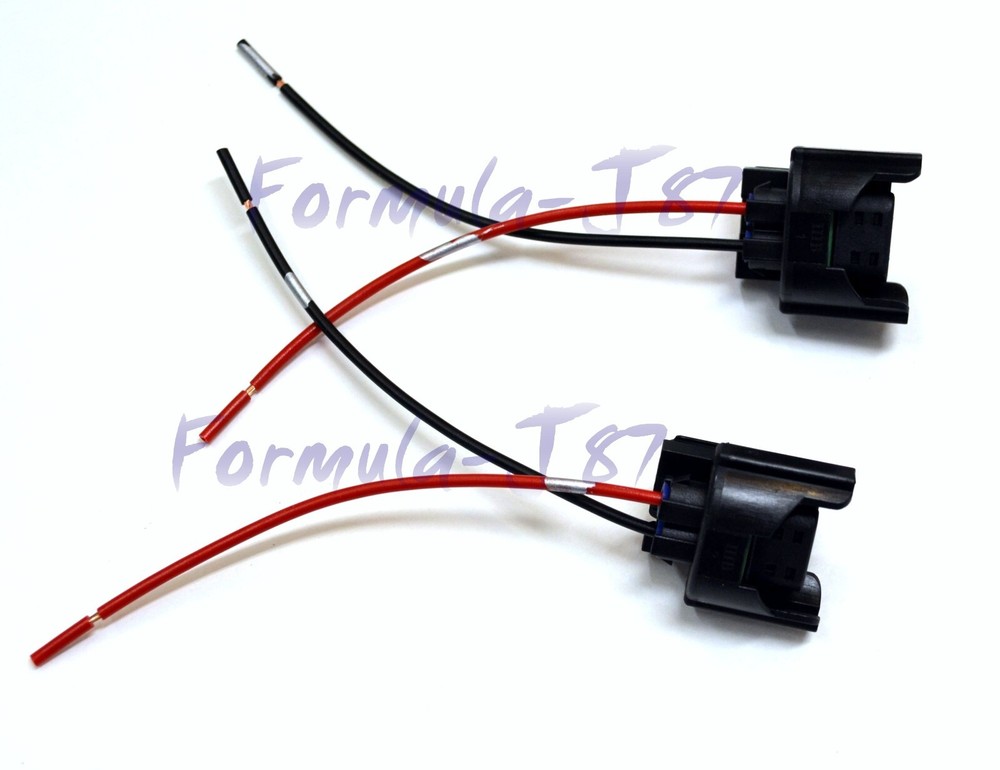 Wire Pigtail Female W H11 Two Harness Head Light Low Beam Socket Connector Plug