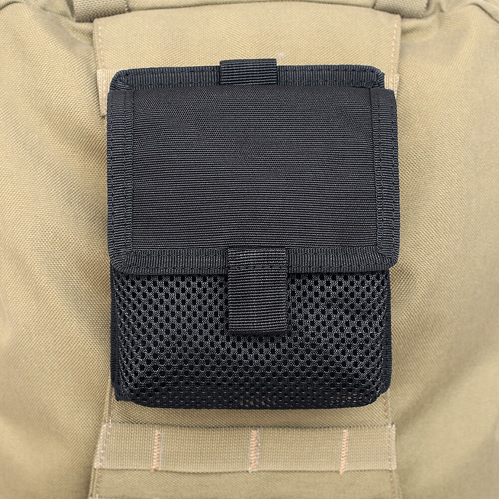 Tactical Hook & Loop Molle Patch Converter Adapter with Kit Bag Utility Pouch