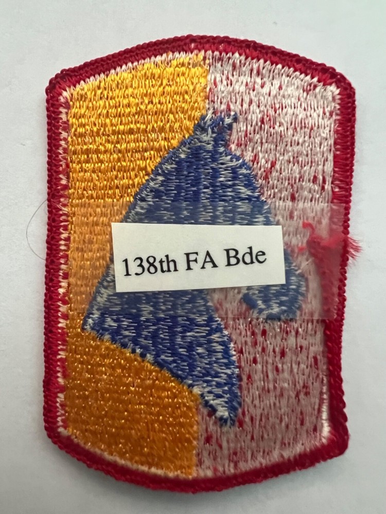 138th Field Artillery US Army Patch