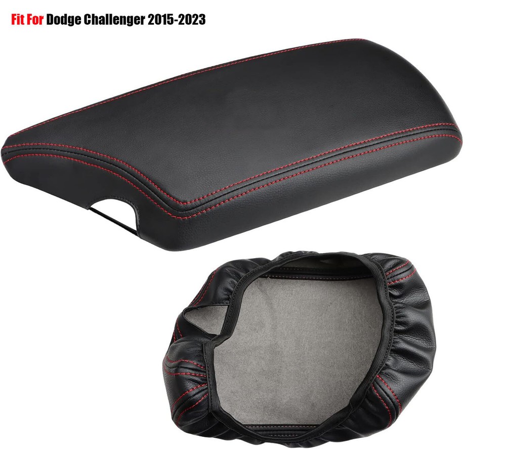 Center Console Armrest Cover PU Leather For 2015-2023 Dodge Challenger Protector