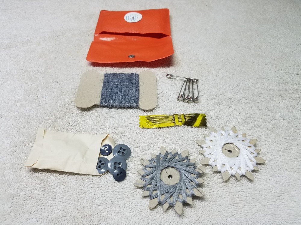 Vintage Army Military Sewing Uniform Repair Kit Made in Germany STRUM- Orange