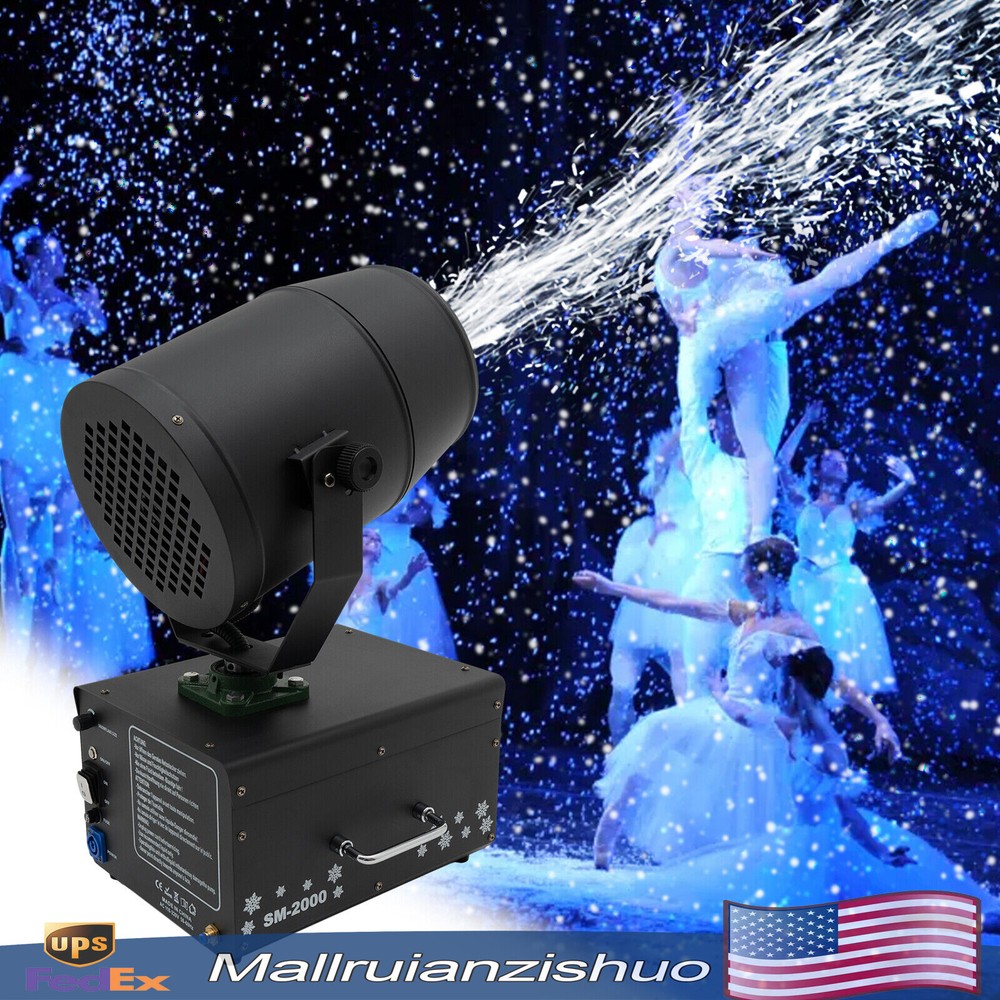 2000w Snow Machine Remote Control Snowflake Spraying Machine Stage Snow Blowing