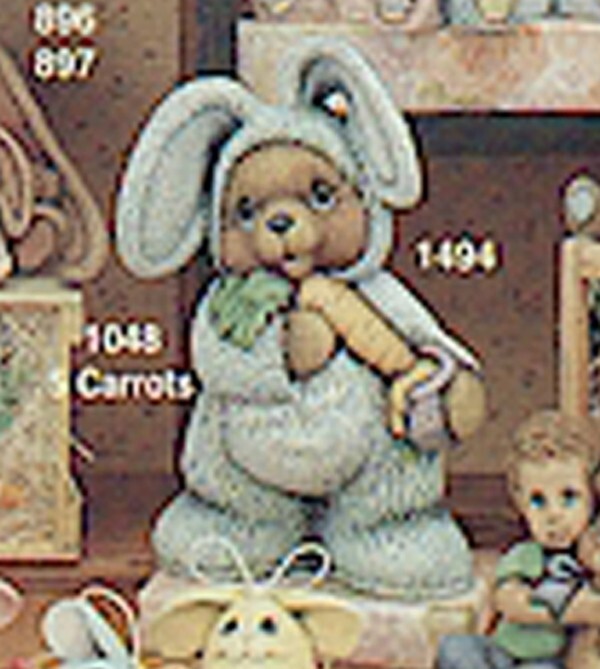 Bunny Bear 9" T Clay Magic 1494 Easter Rabbit Ceramic Bisque Ready to Paint
