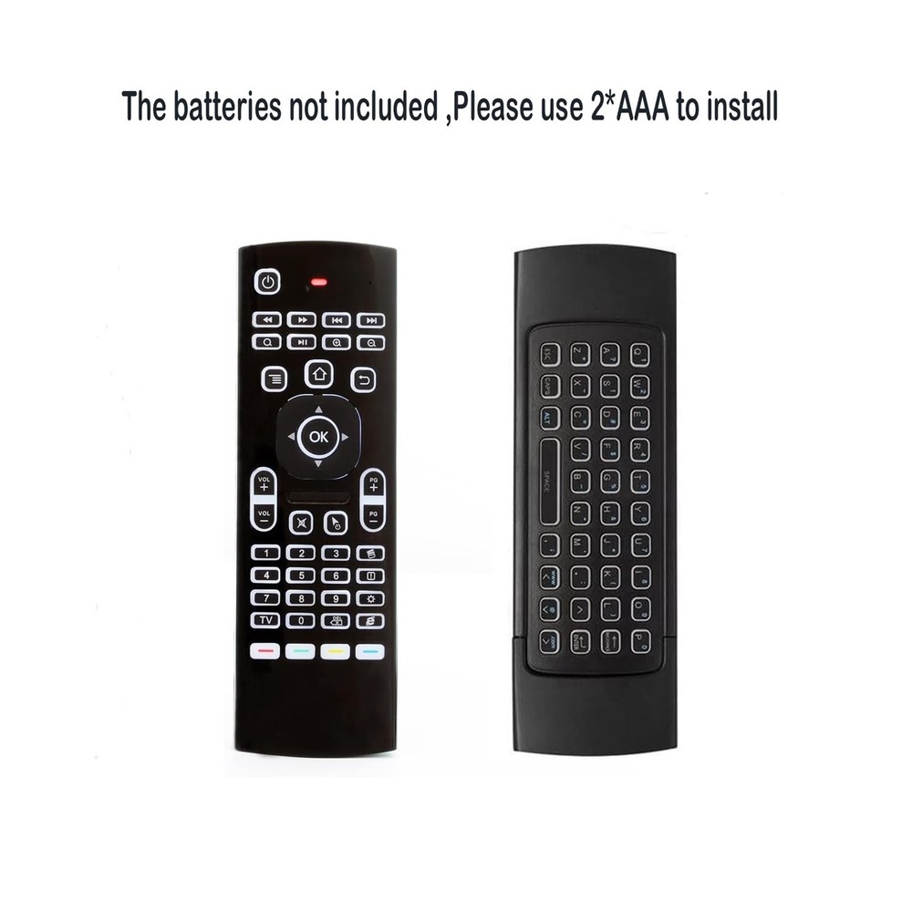 MX3 Pro Mini Keyboard Backlight Fly Remote Mouse,Android TV Remote Control,IR...