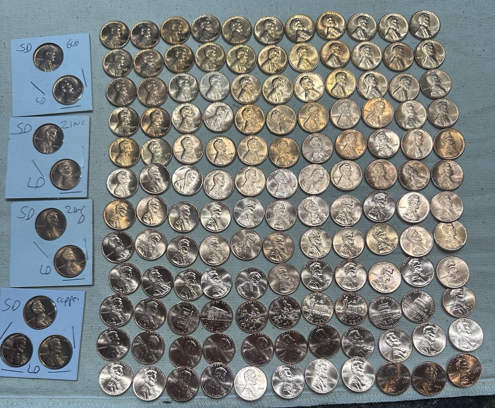 Lincoln Cent Penny Set 1959-2025 PD & 68-74 S 150 Choice BU 7 1982 &60D SD cents