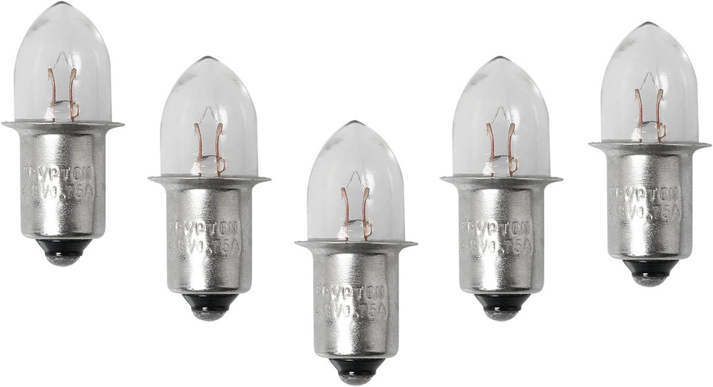 5Pcs 4D 4.8V 0.75A Bayonet Base Krypton Replacement Bulb for Flashlight Replacem