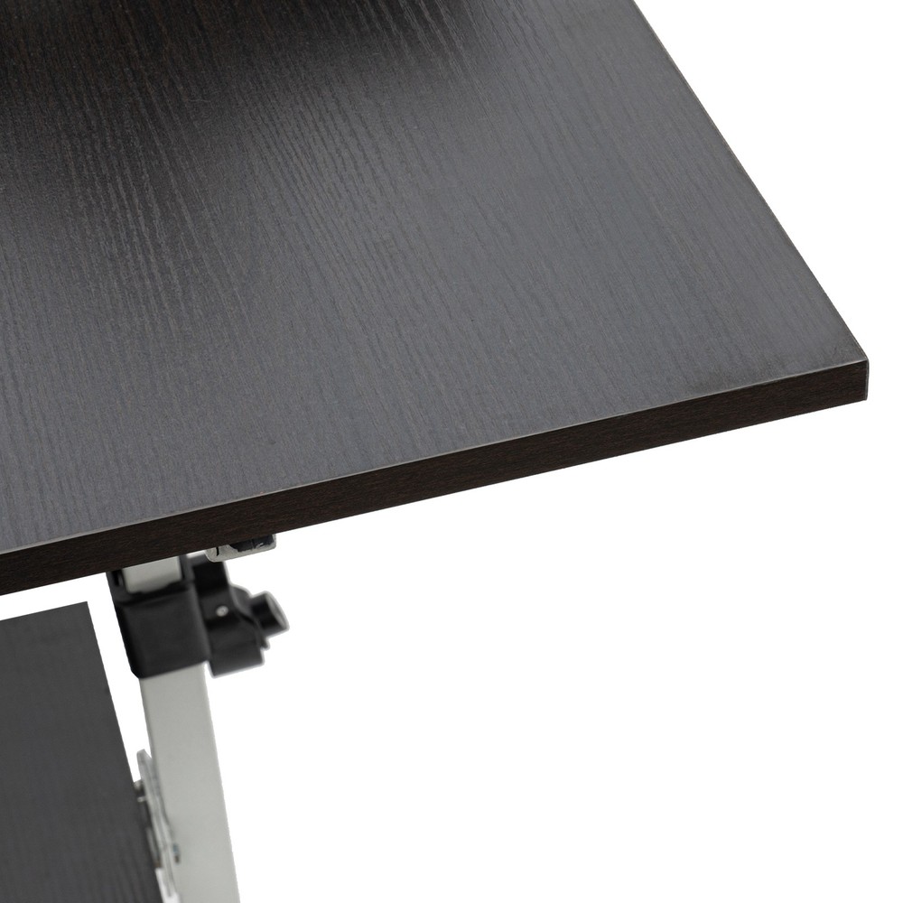 Mobile Standing Desk Adjustable Height Computer Rolling Laptop Cart Work Table