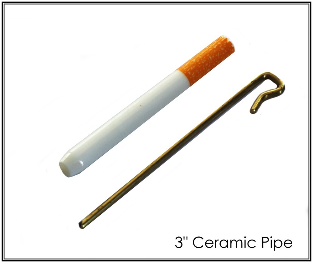 3" Ceramic One Hitter Pipe-Cigarette Style