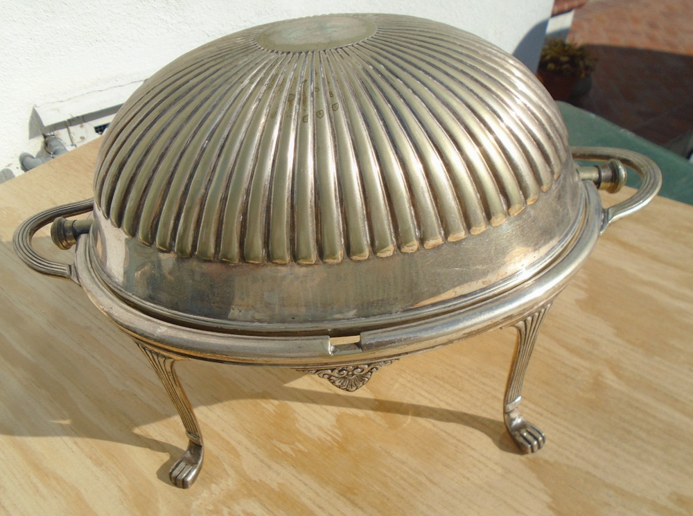 Breakfast Warmer Barrclouch Leeds Rolltop England Silverplate
