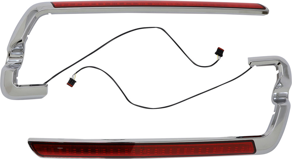 CUSTOM DYNAMICS Marker Light - Saddlebag - Red - Chrome CD-SB-SIDE-RC