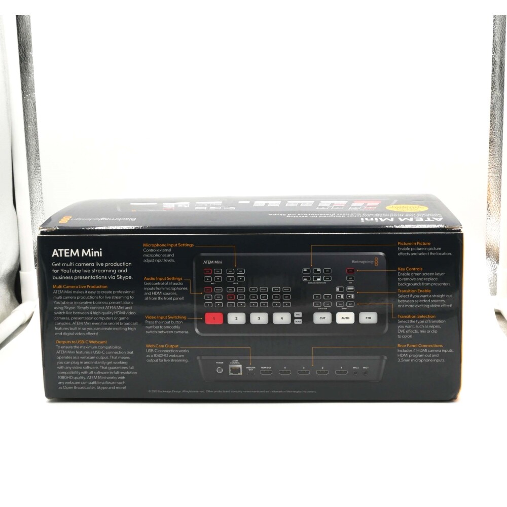 Blackmagic Design ATEM Mini HDMI Live Stream Switcher **OPEN BOX**
