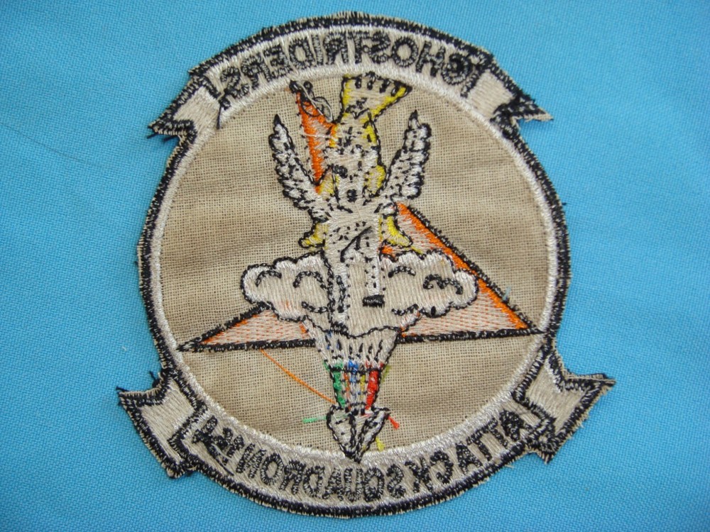 VIETNAM WAR PATCH, US NAVY ATTACK SQUADRON - 164 GHOST RIDERS