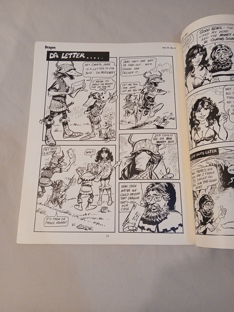 Vintage Dungeons And Dragons Dragon Magazine #55 Missing Insert Module