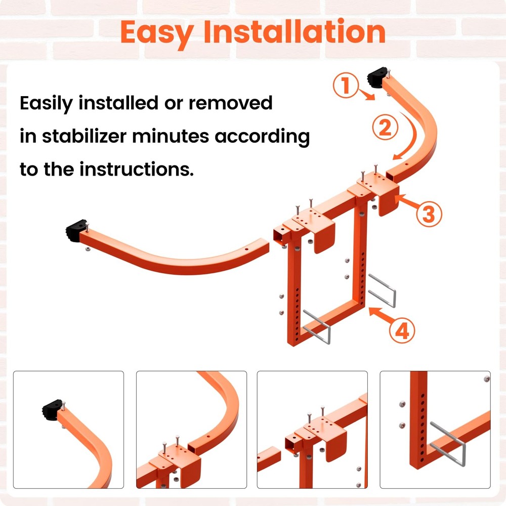 Ladder Stabilizer Standoff with Extension Ladder Accessory