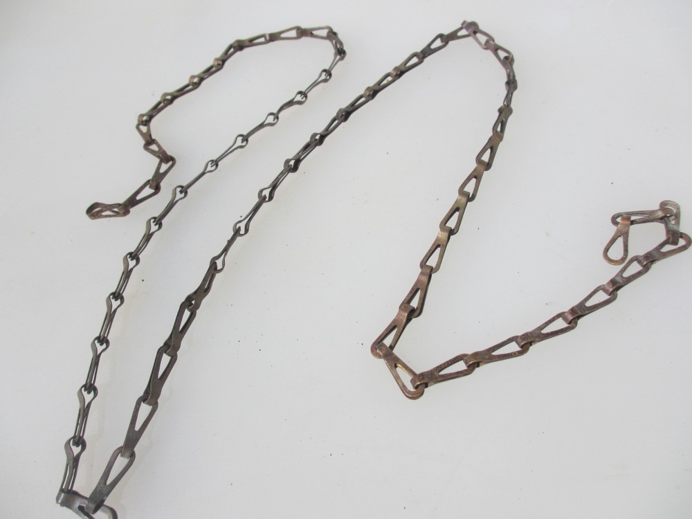 Vintage Brass Lighting Picture Chain Hanger Cistern Light Pull Old Antique 34"