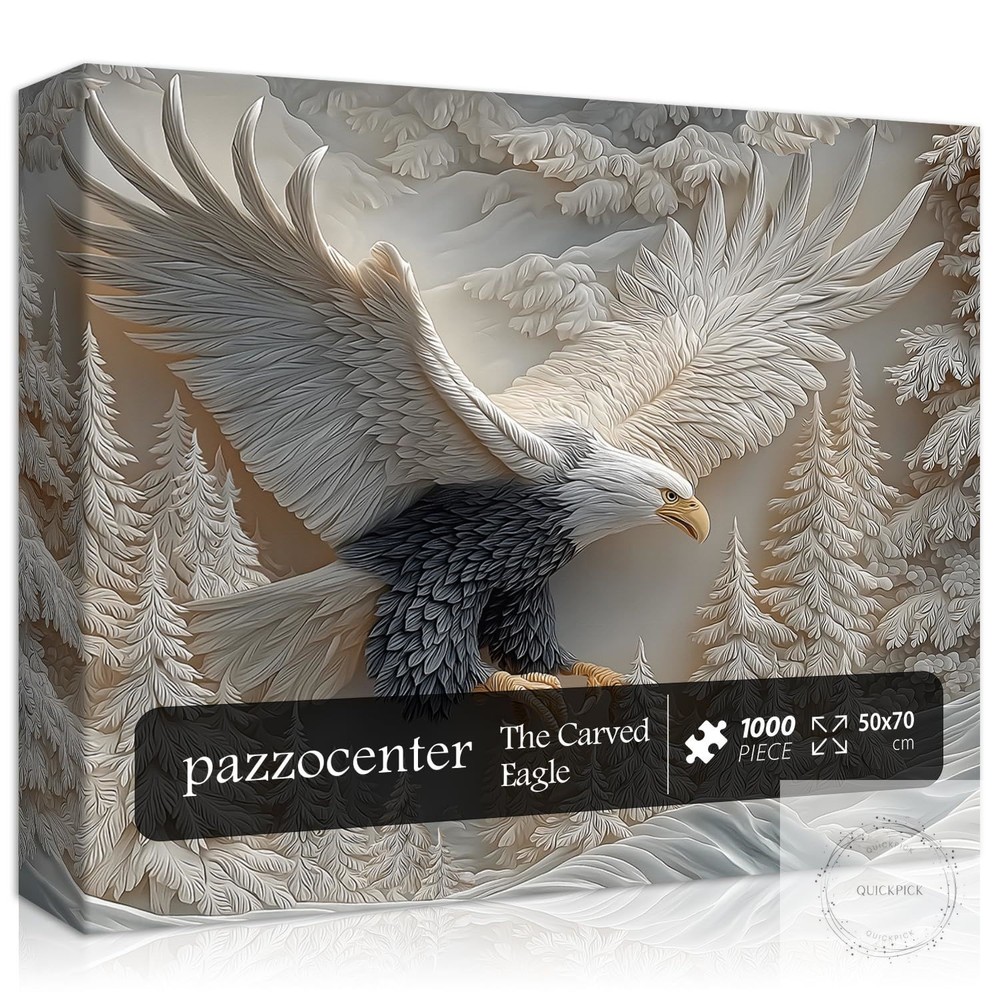 The Carved Eagle Jigsaw Puzzle 1000 Pieces Majestic Bald Eagle Bird Puzzles for