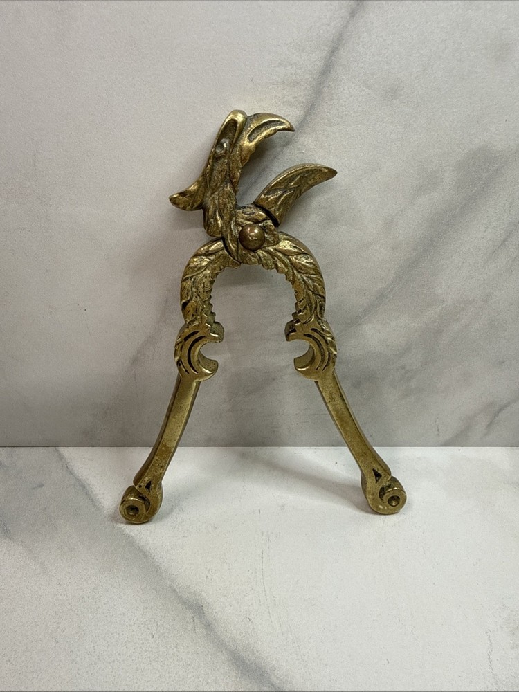 Vintage Brass 5.5” Eagle Head Nutcracker Bottle Opener Kitchen or Bar Tool