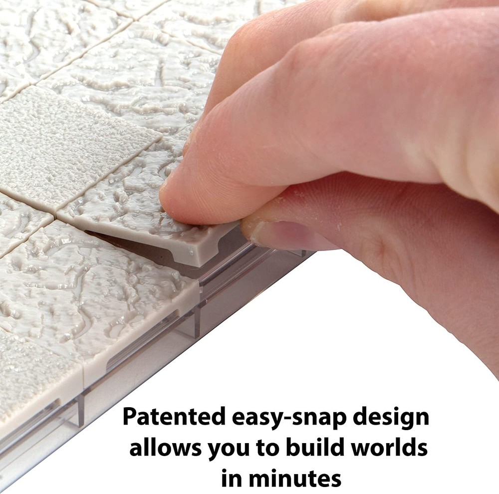 Monster Adventure Terrain - Stackable Base Plates 2 Pack - Modular 3D Tabletop