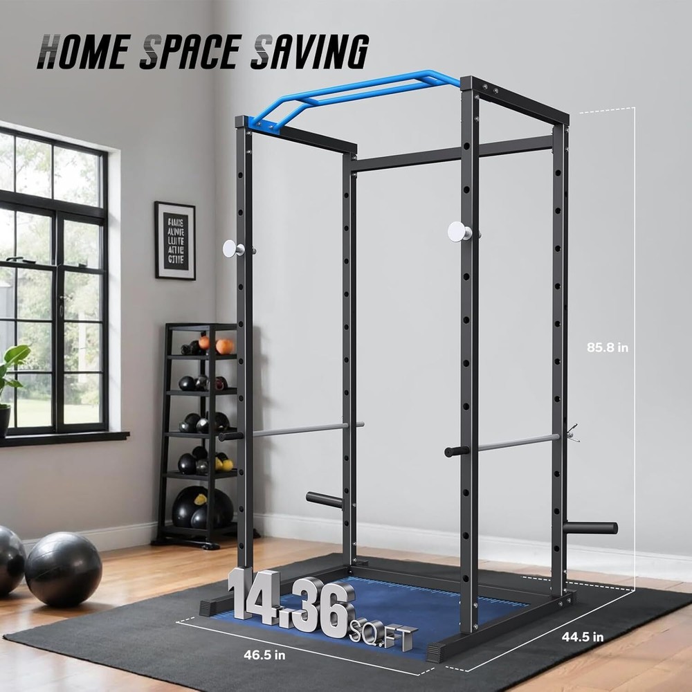 UTRYCO Power Packs Functional Squat Rack for Home with Cable Crossover System