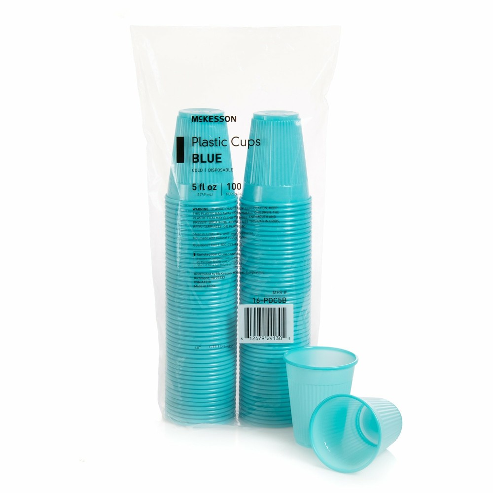 McKesson Disposable Drinking Cup Blue Plastic 5 oz. 2500 Ct 16-PDC5B