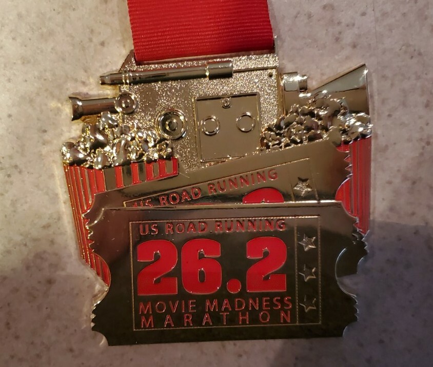 US Road Running 26.2 Movie Madness Marathon medal heavy run - free shipping