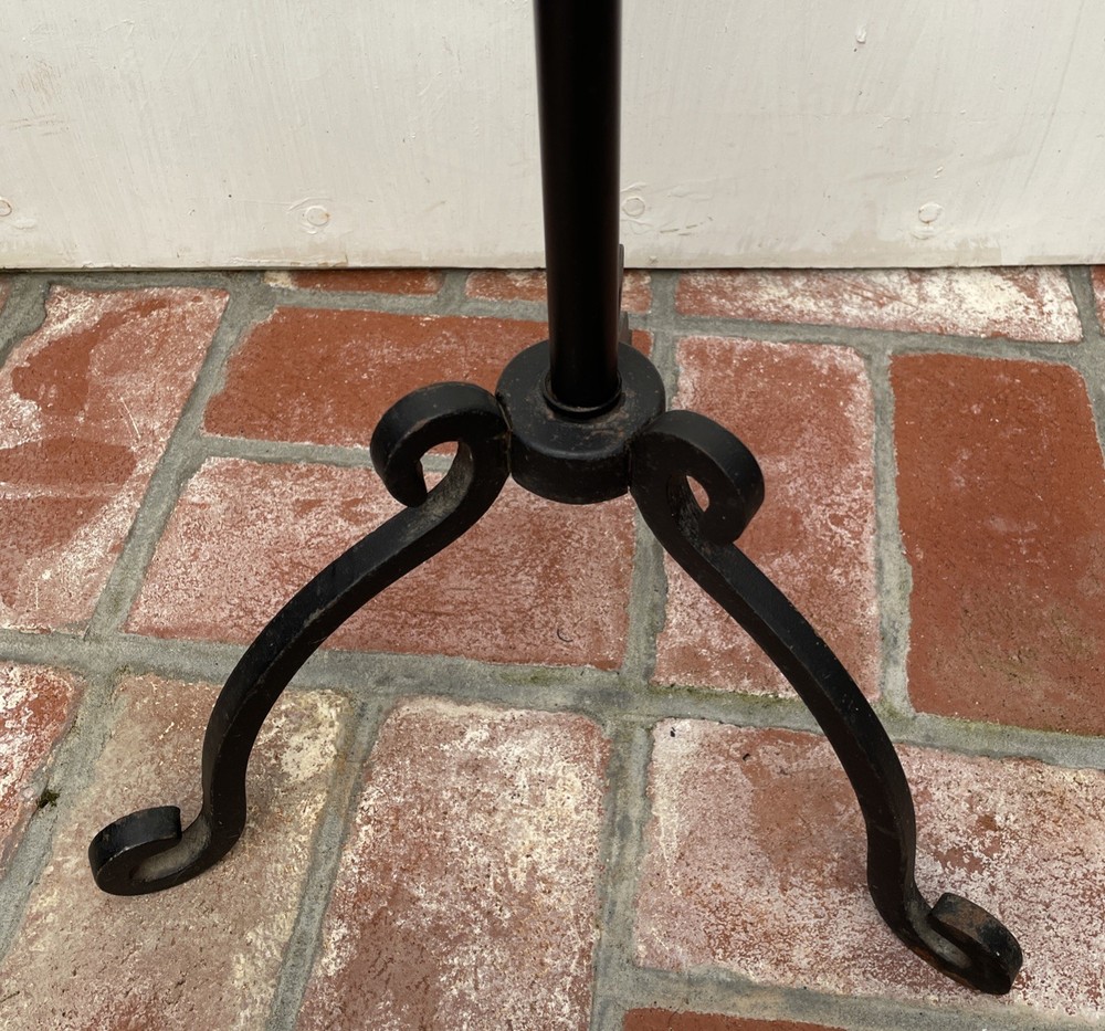 Black Wrought Iron Fireplace Tool Stand