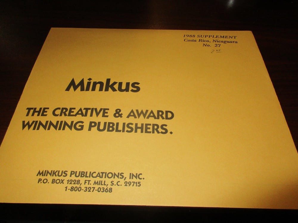 "MINKUS" 1988  SUPPLEMENT COSTA RICA, NICARAGUA  #27  W/FREE SHIPPING!!!