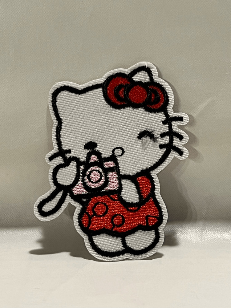 Hello Kitty with Camera Iron on Patch