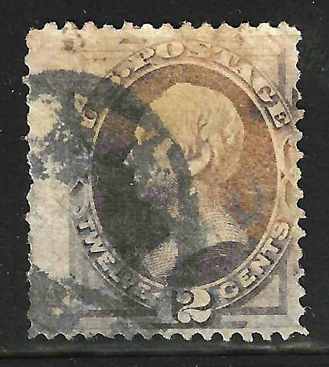 Sc #151 NYFM NY Foreign Mail Cancel Filler 12 Cent Clay Banknote 1871 US 87A54