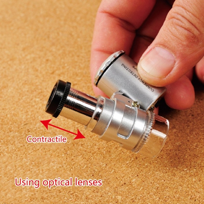 Portable Microscope with 60X Magnification Scratch-Resistant Lens for Hobbyists