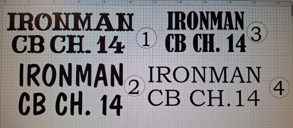 CB Radio Handle & Frequency Window Decal, see description