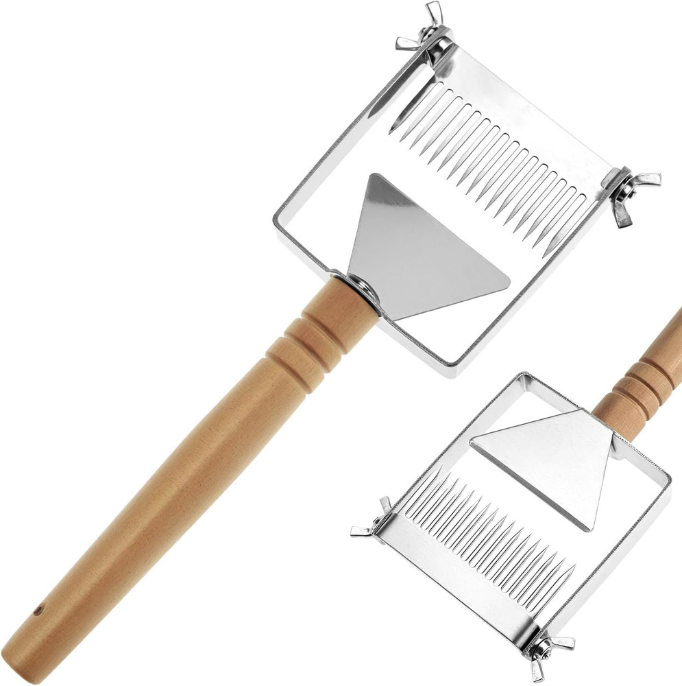 Adjustable Honey Uncapping Fork 304 Stainless Steel Scraper Beekeeping Tool Uses