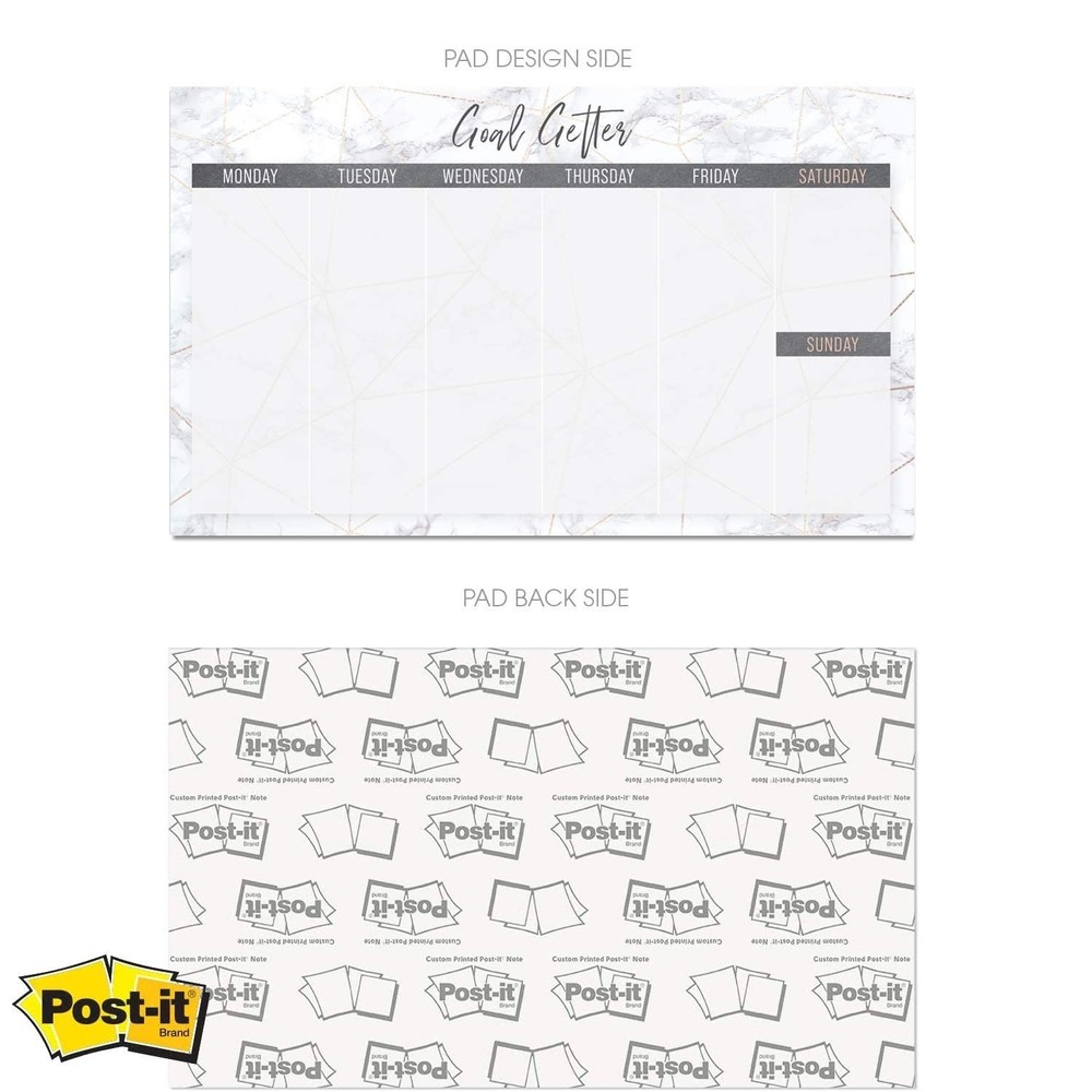 Faux Marble and Blush Sticky Note Ensemble Set/Modern and Chic Repositionable...