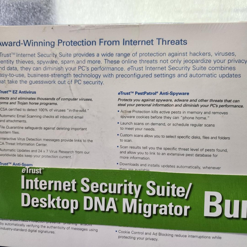 COMPUTER ASSOCIATES INTERNET SECURITY SUITE/DESKTOP DNA MIGRATOR BUNDLE