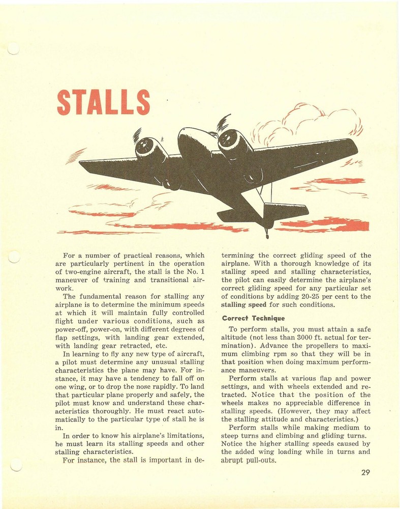 REPRINT 1944 ADVANCED 2-ENGINE FLYING PILOT TRAINING MANUAL