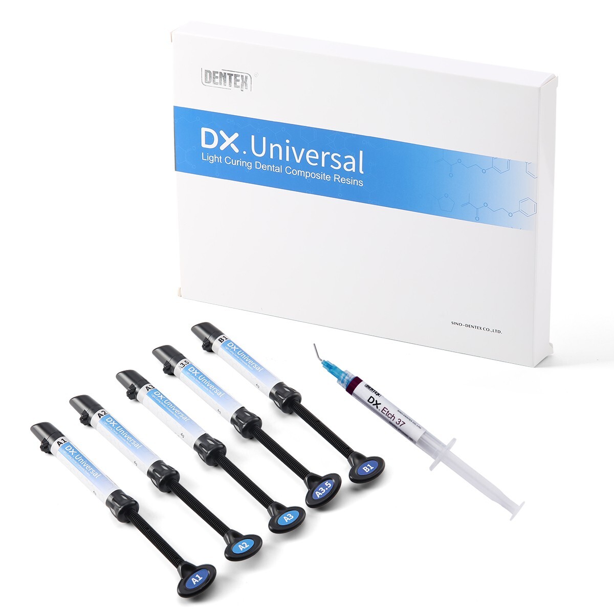 Dental Light Cure Composite kit Syringe Resin+Etching Gel+Etching Adhesive